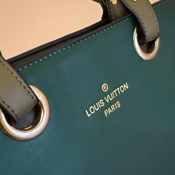 LV Hunter Green and Olive Top Handle Bag - Picture 5 of 10